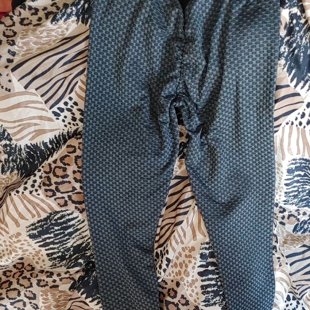 Blue Patterned Leggings